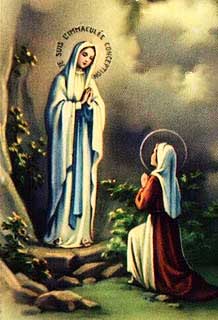 At Lourdes Our Lady told St. Bernadette, "I am the Immaculate Conception." Our Lady of Lourdes